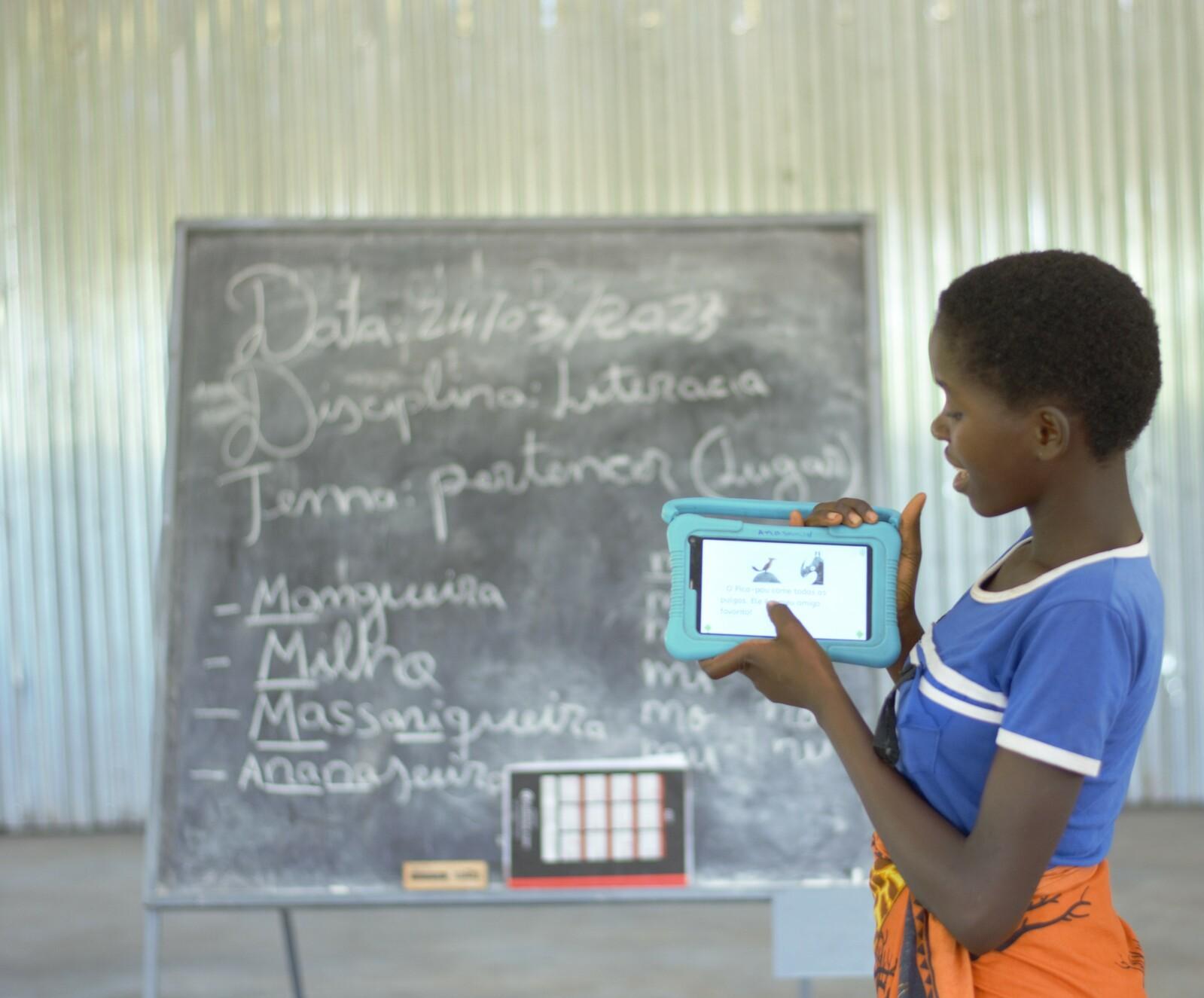 Young mother in classroom