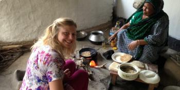 Volunteer Kate Weaver in her VSO ICS host family in Bangladesh Volunteer Kate Weaver in her VSO ICS host family in Bangladesh