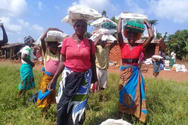 Women carrying food