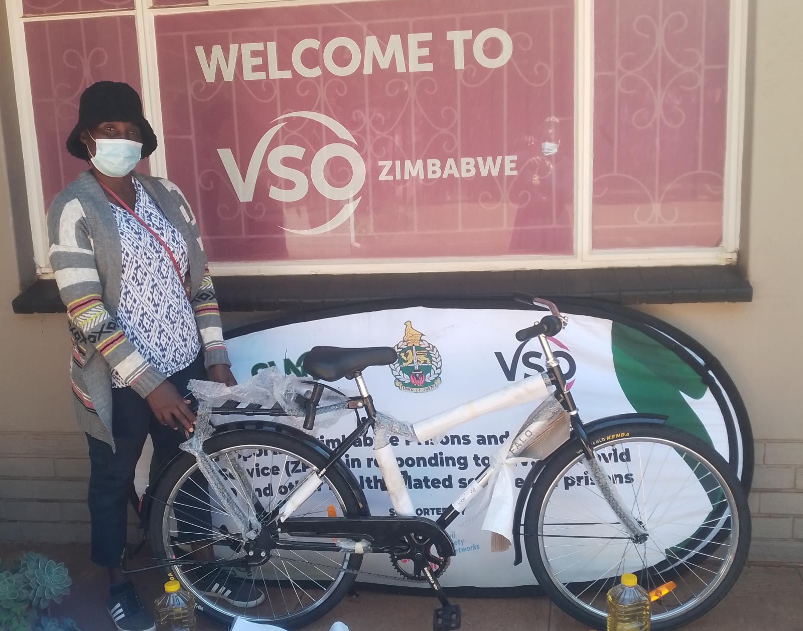 Daniso Phiri with bike