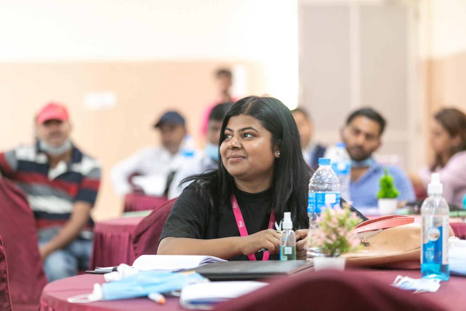 National volunteer Aarati Patel, 22, attending the Knowledge Sharing Event organised in Chapur, Rautahat