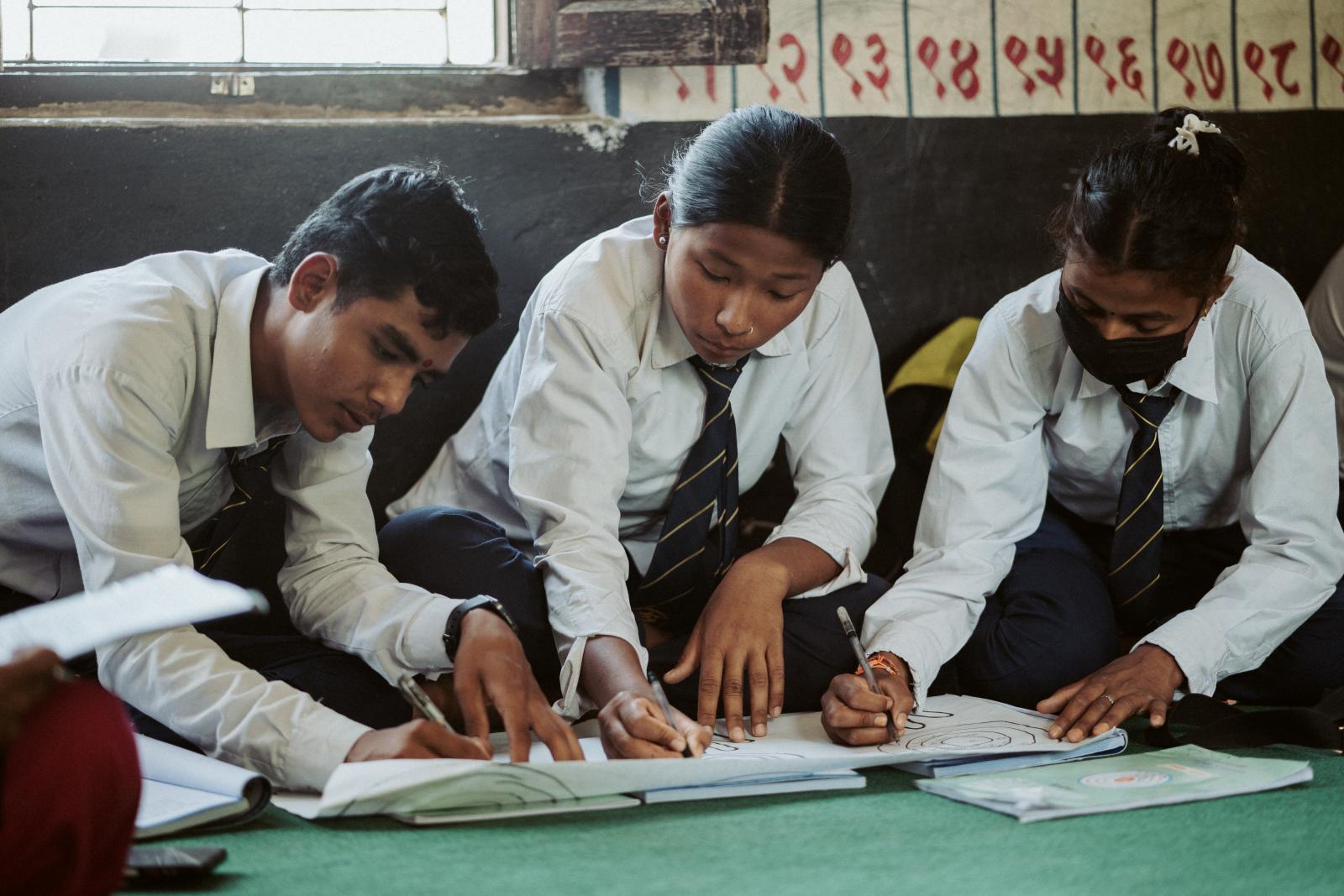 Teenagers in GBVPR group classes. 