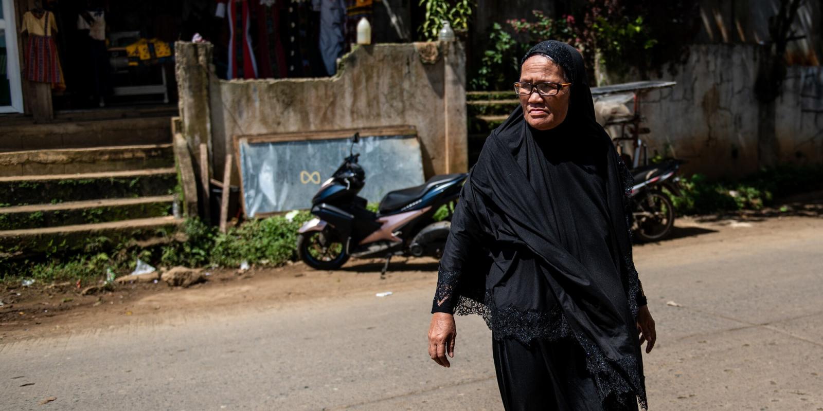 Woman in headscarf