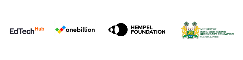 Partner logos: EdTech hub, onebillion, Hempel Foundation, MBSSE