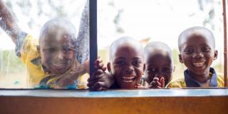 Children at Murama nursery school in Murama district, Rwanda.