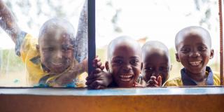 Children at Murama nursery school in Murama district, Rwanda.