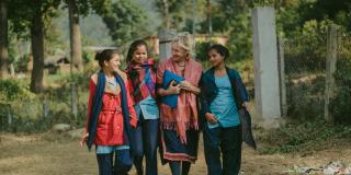 Volunteer in Nepal. Education volunteer Anne Law has been supporting the Sisters for Sisters project. 