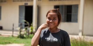 An ICS volunteer in Battambang, Cambodia