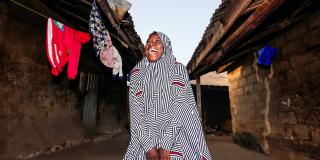 A woman farmer who has benefited from VSO's work in Nigeria