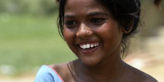 Girl in Nepal smiling