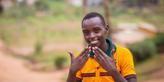 Sakindi Frank, a student from at Umutara School for Deaf children.