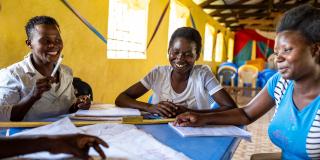 Girls in Kenya at the catch up centre