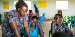 A maths class at Koromangucha catch-up centre, Migori, southwest Kenya.