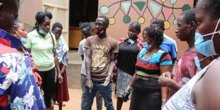 Hosea conducts a Briquettes workshop
