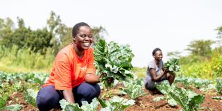 Young female farmers in Kenya