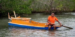 Security guard on a boat