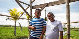 Father and son in the Philippines