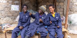 Doreen, Elizabeth and Beth in PPE
