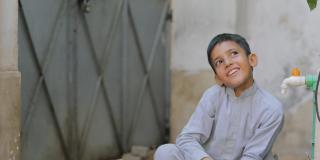 Smiling Pakistani boy child
