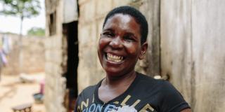 Smiling woman in Mozambique