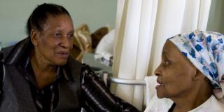 Nurse and patient in South Africqa