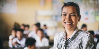 Souy Kran is a primary school teacher in Cambodia Souy Kran is a primary school teacher in Cambodia
