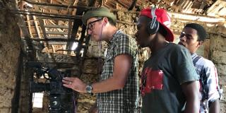 Volunteer filmmaker Justin in Tanzania