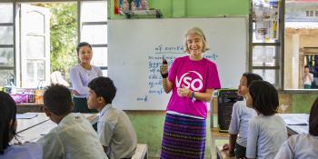 VSO education volunteer Ana Paula Pinto in Myanmar