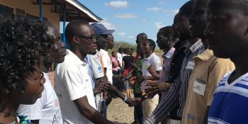 Two teams meet for a training session