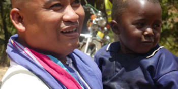 Juanito, a VSO volunteer, on placement