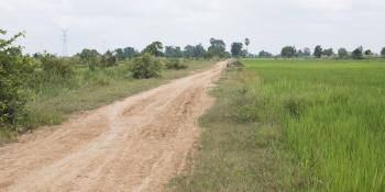An empty field in Cambodia