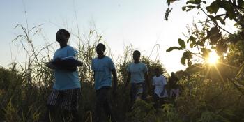 Community volunteers in the field to conduct surveys after Cyclone Idai.