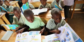 Children working with BLF toolkit. Kigali, Rwanda.