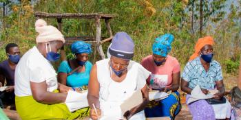 Smallscale farmers participating in a training on agroecology. Manicaland. Zimbabwe.