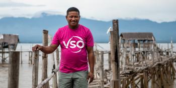 Volunteer Jonito at the Kulambagan ecotourism site.