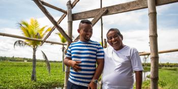 Father and son in the Philippines