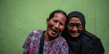 Noridjah and Eleanor smiling