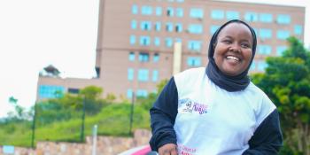 Youth volunteer with disability