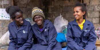 Women wearing PPE