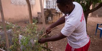 Peter Okoth is a Kenyan volunteer supporting farmers in Ghana