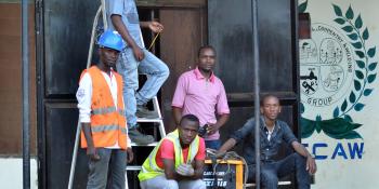 PECAW Group, a company whose members are all graduates of VSO-supported vocational training centres Members of PECAW Group, a trades company in Tanzania supported by VSO