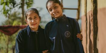 A VSO trained Big Sister with her Little Sister in Nepal