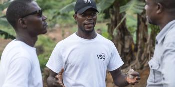 Volunteer Francis Kandeh, 29, is a community volunteer helping make his city more prepared for natural disasters