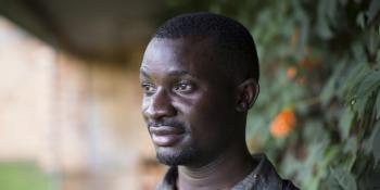 VSO-supported welding graduate Whycliffe Rutalemwa