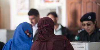 Women in a policing station in Pakistan Women in a policing station in Pakistan