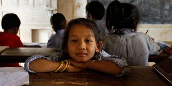 Girl in a classroom in Nepal | VSO Girl in a classroom in Nepal | VSO