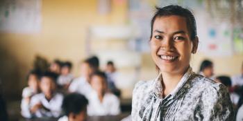 Souy Kran is a primary school teacher in Cambodia Souy Kran is a primary school teacher in Cambodia