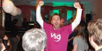 This guy is super happy to have put on a fundraising event for VSO This guy is super happy to have put on a fundraising event for VSO