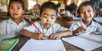 Boys in a classroom in a small village school near Mindat town, Myanmar. Boys in a classroom in a small village school near Mindat town, Myanmar.