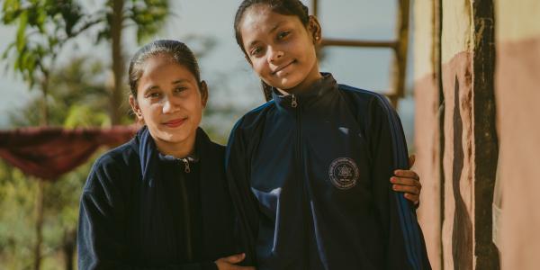 A VSO trained Big Sister with her Little Sister in Nepal